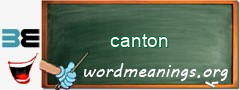 WordMeaning blackboard for canton